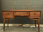 REFINISHED British MCM Vanity & Mirror or Desk by Alfred Cox, Perfect, Compact 7