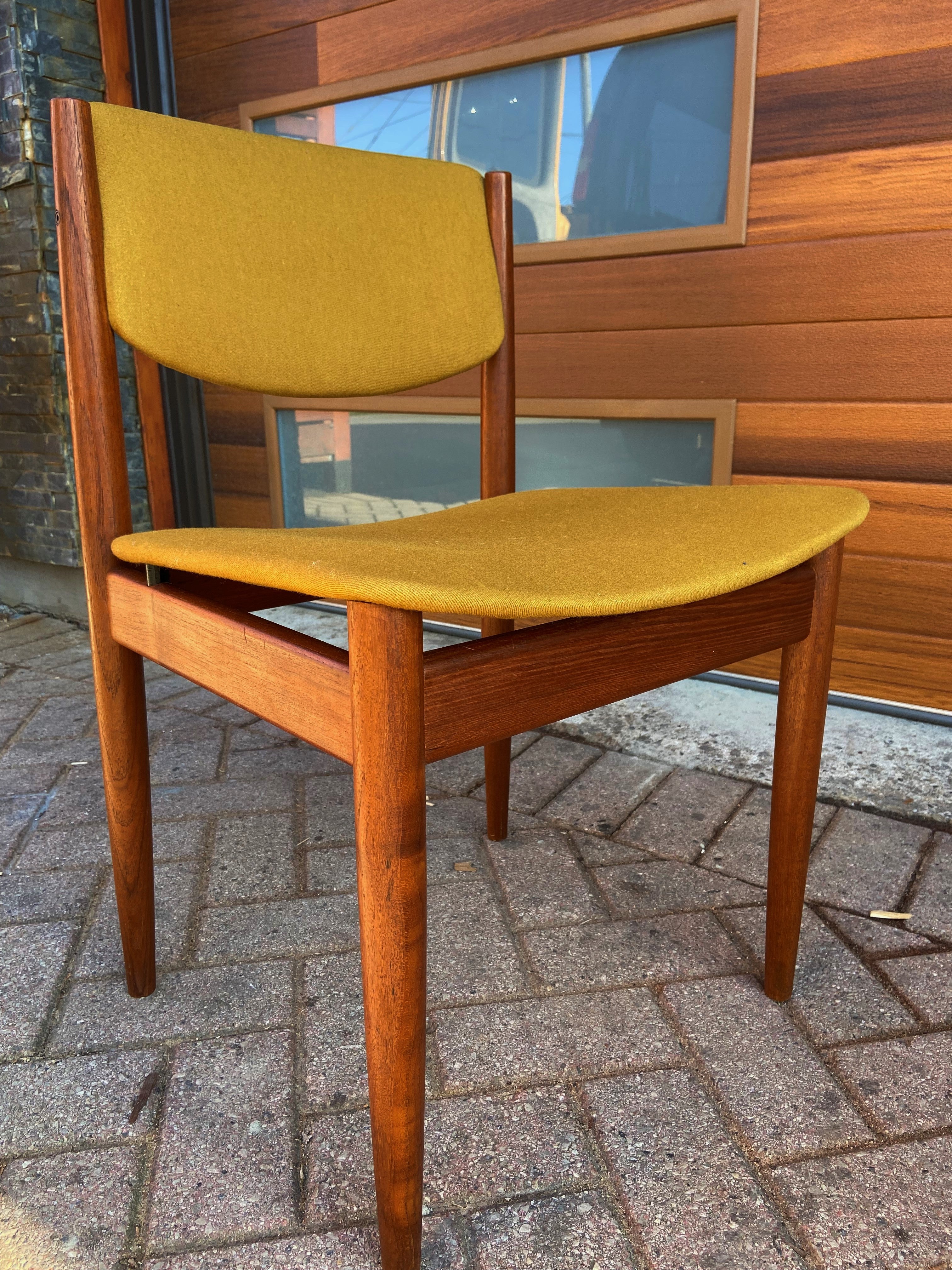 RESTORED Danish Mid-Century Modern Teak Chair by Finn Juhl for for France &  Søn