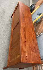 REFINISHED Danish Mid Century Modern Rosewood Credenza w Tambour Doors Finished Back 79