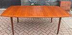 REFINISHED MCM Boat Shaped Teak Table Selfstoring w 2 Leaves by Gustav Bahus 10