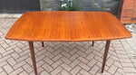 REFINISHED MCM Boat Shaped Teak Table Selfstoring w 2 Leaves by Gustav Bahus 2
