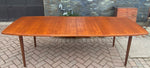REFINISHED MCM Boat Shaped Teak Table Selfstoring w 2 Leaves by Gustav Bahus 8