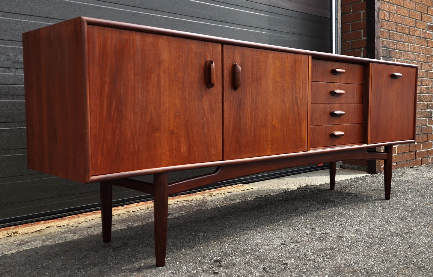 REFINISHED Mid Century Modern Sideboard by Victor B Wilkins for G-Plan 81"