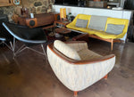REFINISHED MCM Huber Barrel Back Teak Lounge Armchair, PERFECT 2