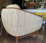 REFINISHED MCM Huber Barrel Back Teak Lounge Armchair, PERFECT 3