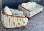 MCM Huber Barrel Back Teak Sofa & Lounge Chair, will be REFINISHED & REUPHOLSTERED 2