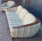 MCM Huber Barrel Back Teak Sofa & Lounge Chair, will be REFINISHED & REUPHOLSTERED 4