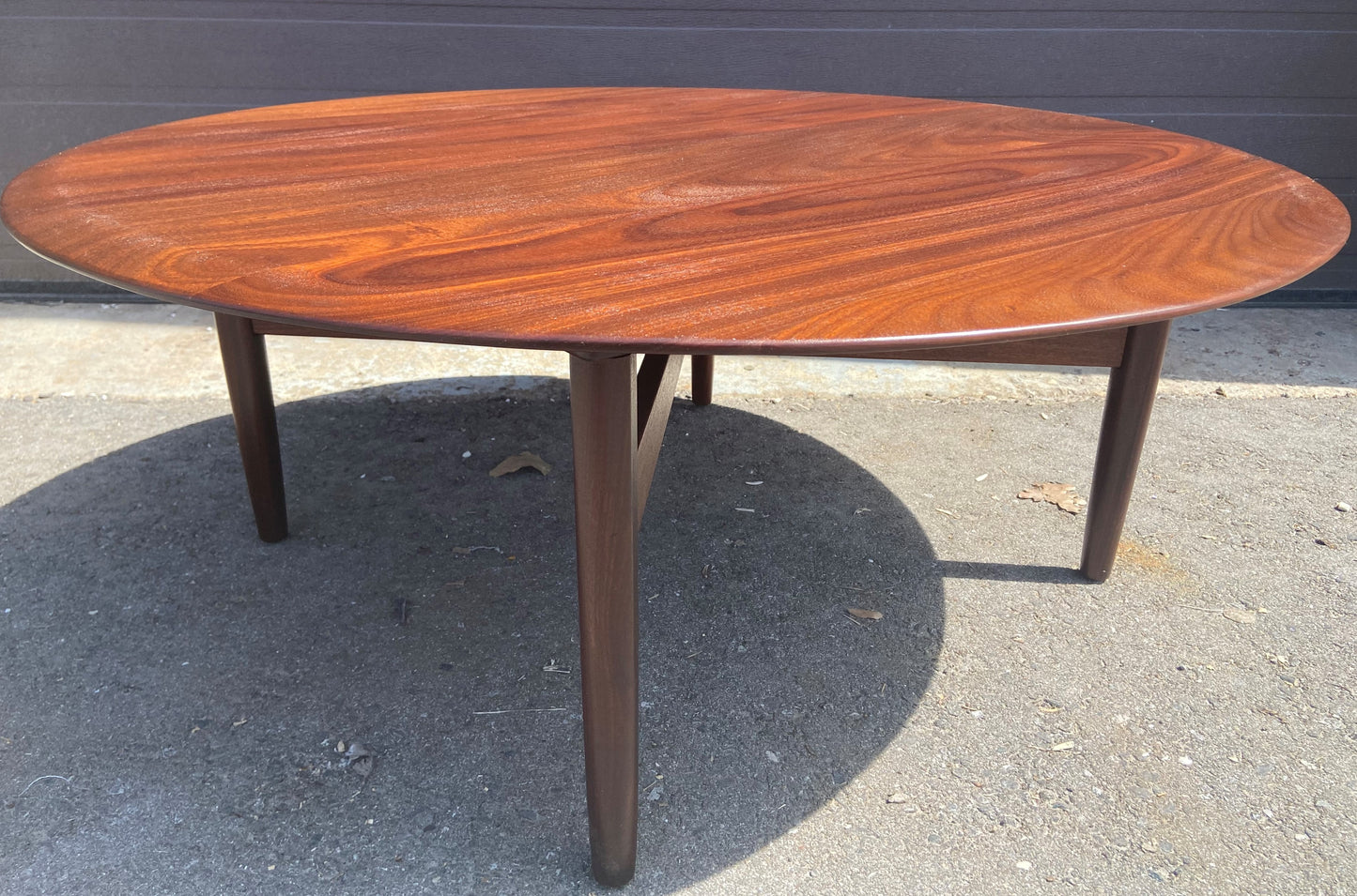 REFINISHED Mid Century Modern SOLID Teak Coffee Table Round by Imperial