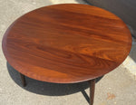 REFINISHED Mid Century Modern SOLID Teak Coffee Table Round by Imperial 4