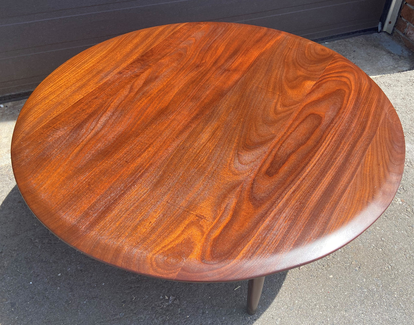 REFINISHED Mid Century Modern SOLID Teak Coffee Table Round by Imperial