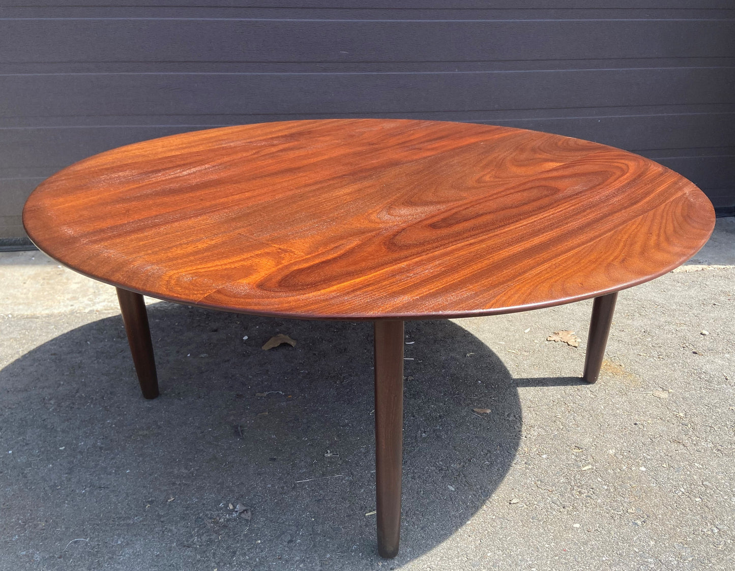 REFINISHED Mid Century Modern SOLID Teak Coffee Table Round by Imperial