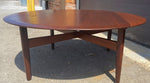 REFINISHED Mid Century Modern SOLID Teak Coffee Table Round by Imperial 9