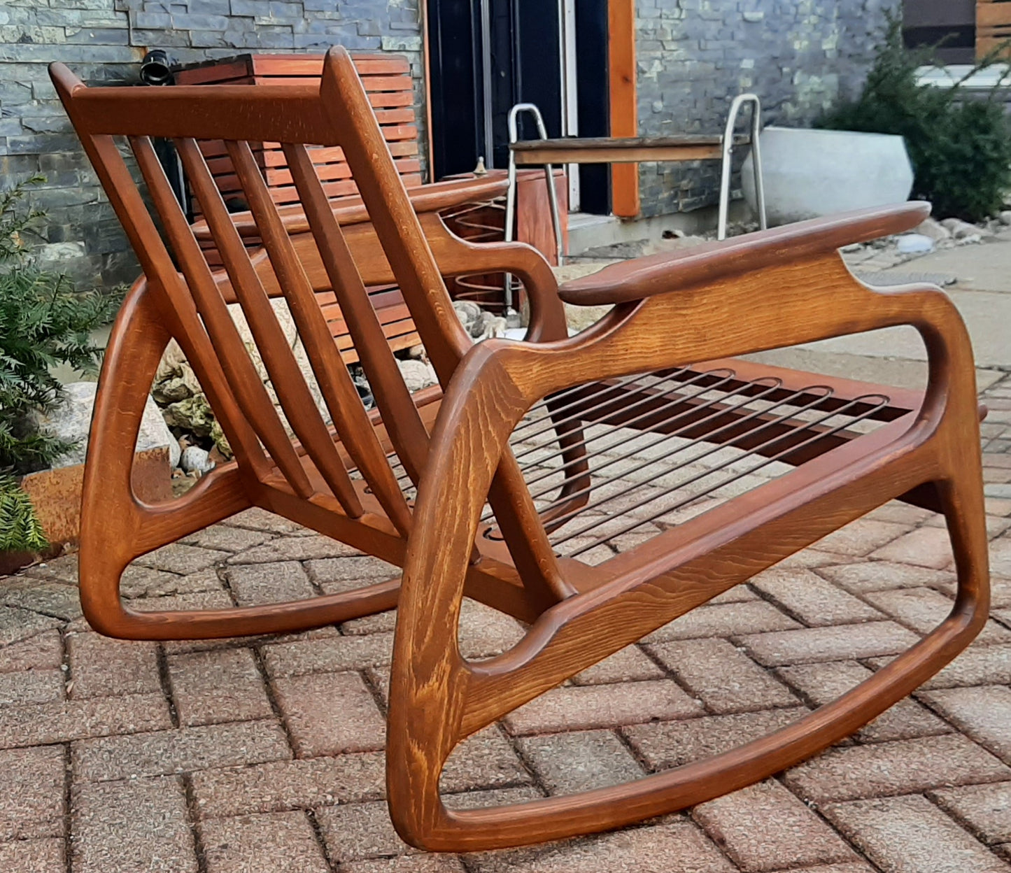 REFINISHED MCM Rocking Chair by Adrian Pearsall, includes NEW CUSHIONS, Perfect