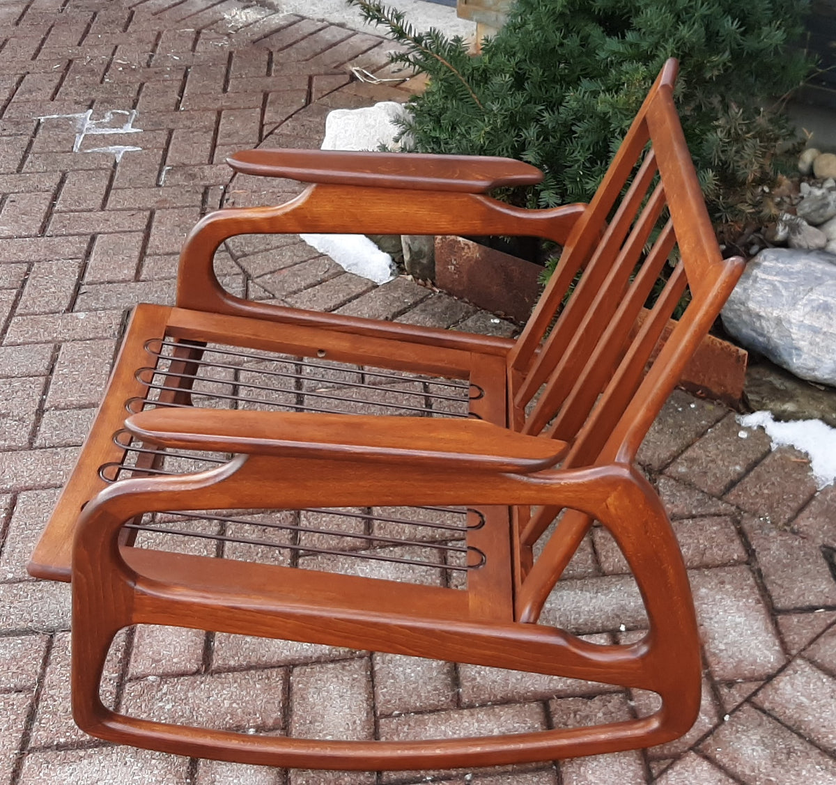 REFINISHED MCM Rocking Chair by Adrian Pearsall, includes NEW CUSHIONS, Perfect