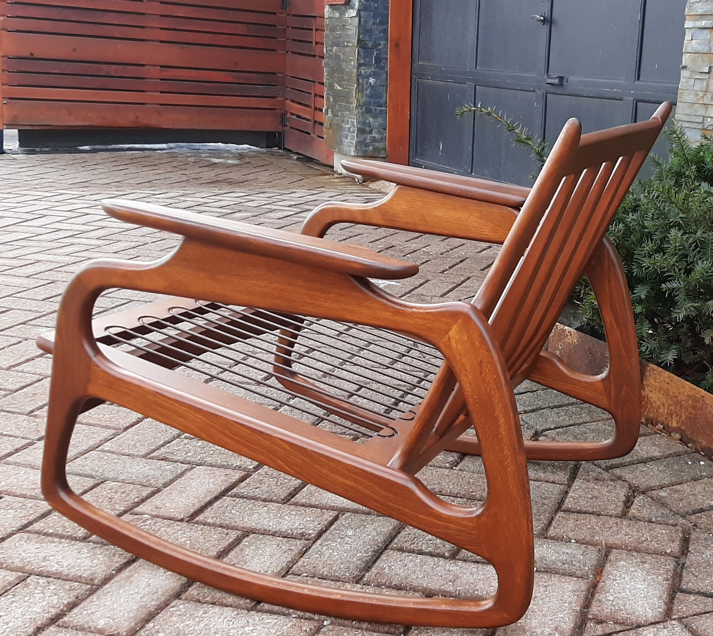 REFINISHED MCM Rocking Chair by Adrian Pearsall, includes NEW CUSHIONS, Perfect