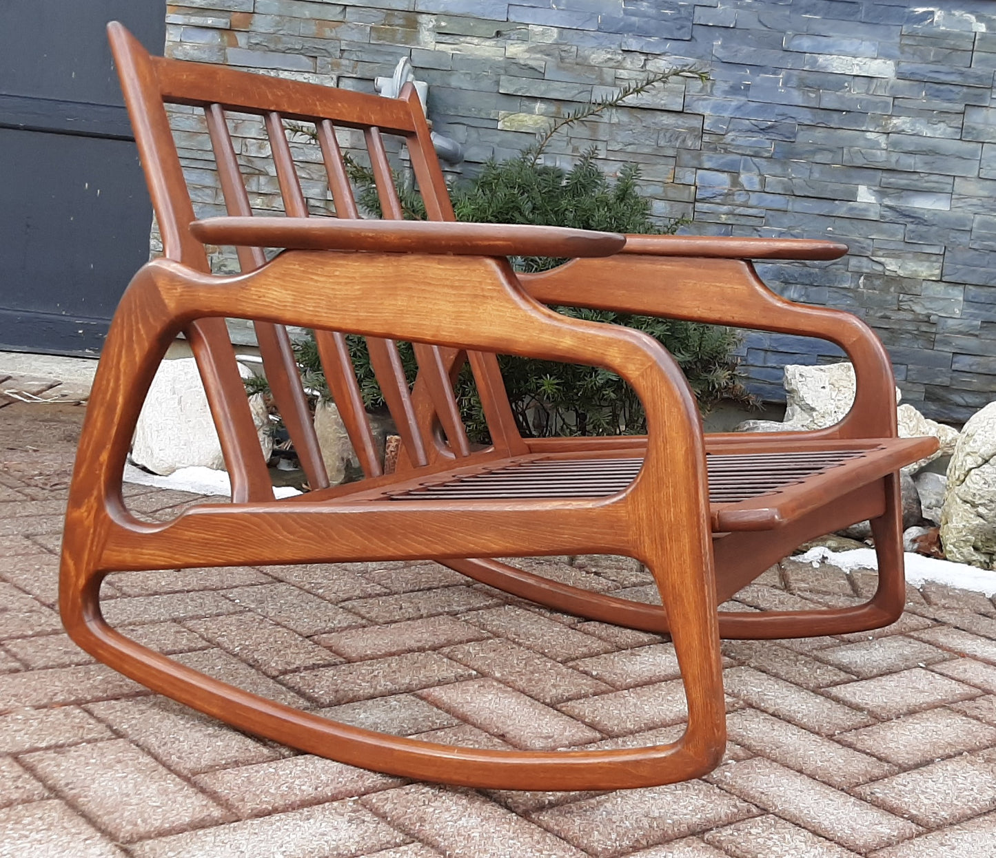 REFINISHED MCM Rocking Chair by Adrian Pearsall, includes NEW CUSHIONS, Perfect