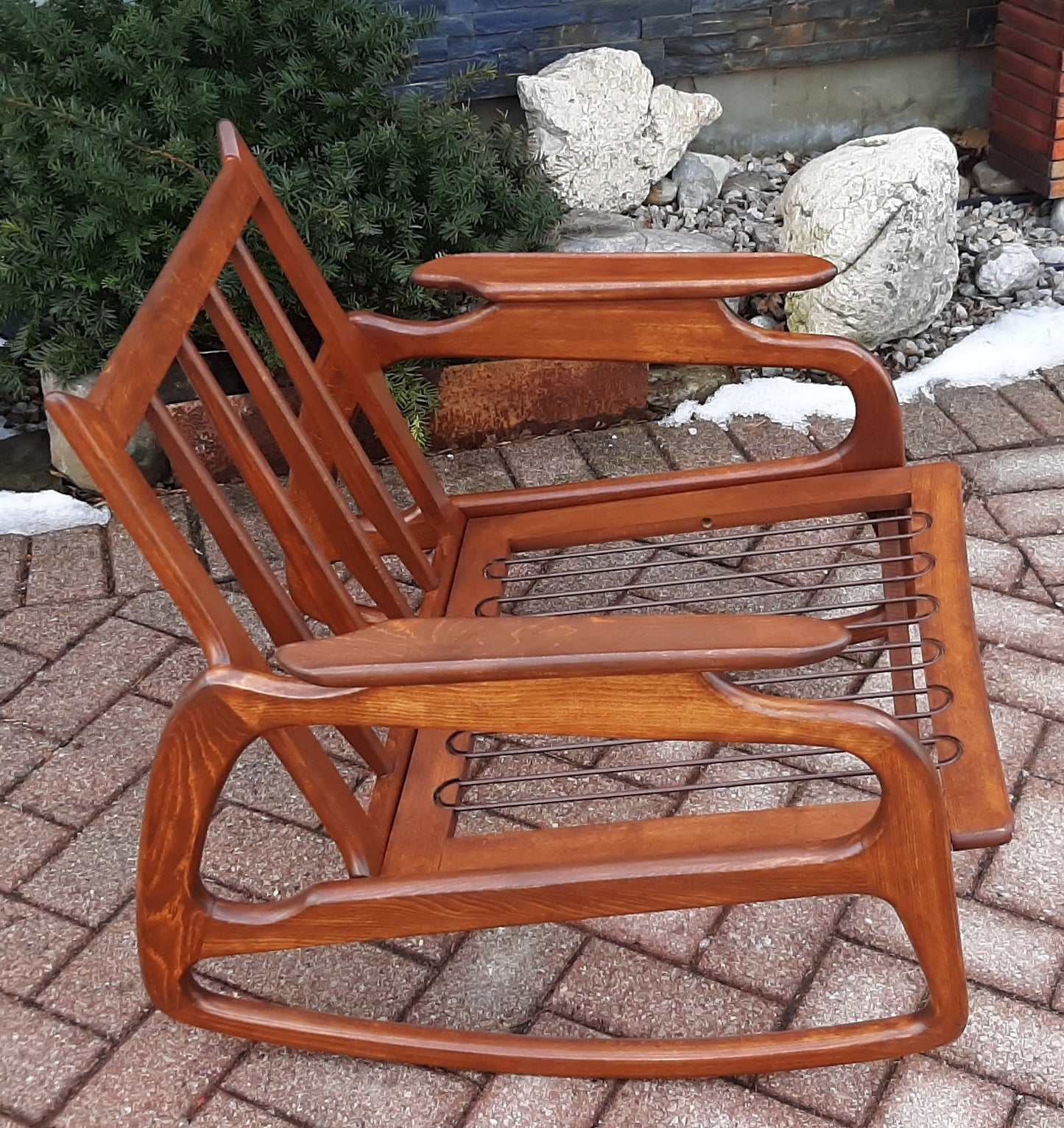 REFINISHED MCM Rocking Chair by Adrian Pearsall, includes NEW CUSHIONS, Perfect