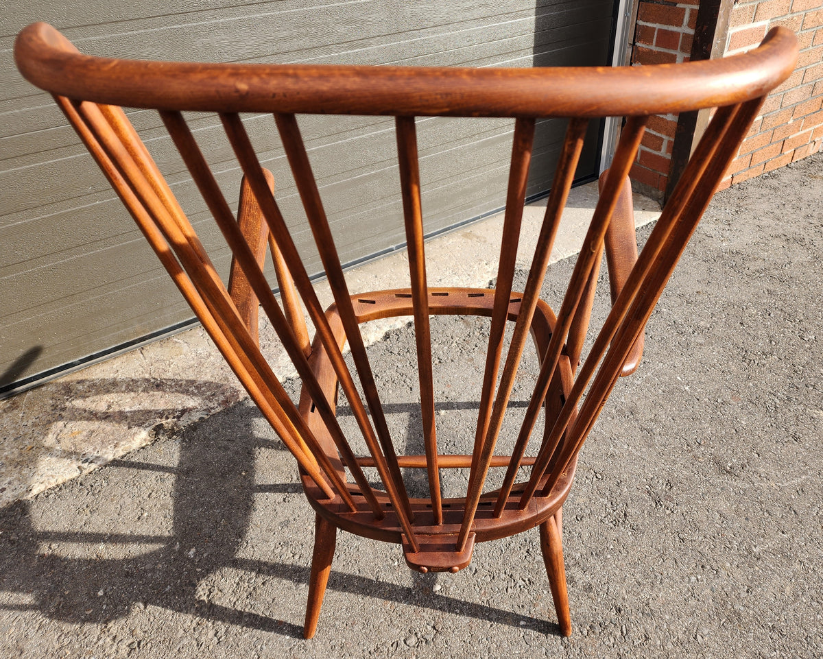 REFINISHED Mid Century Modern Armchair by Ercol, model Evergreen; no cushions