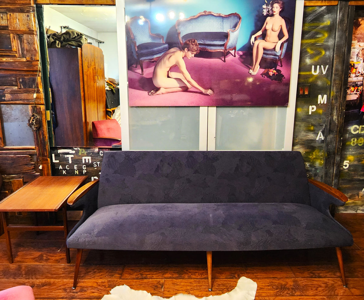REFINISHED REUPHOLSTERED Mid Century Modern L. Tiengo Sofa & 2 Lounge Chairs