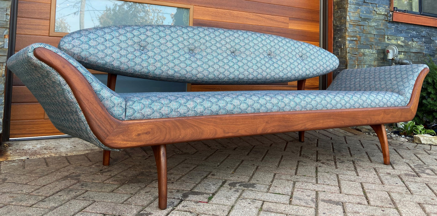 REFINISHED Mid Century Modern Luigi Tiengo Surboard Back Gondola Sofa