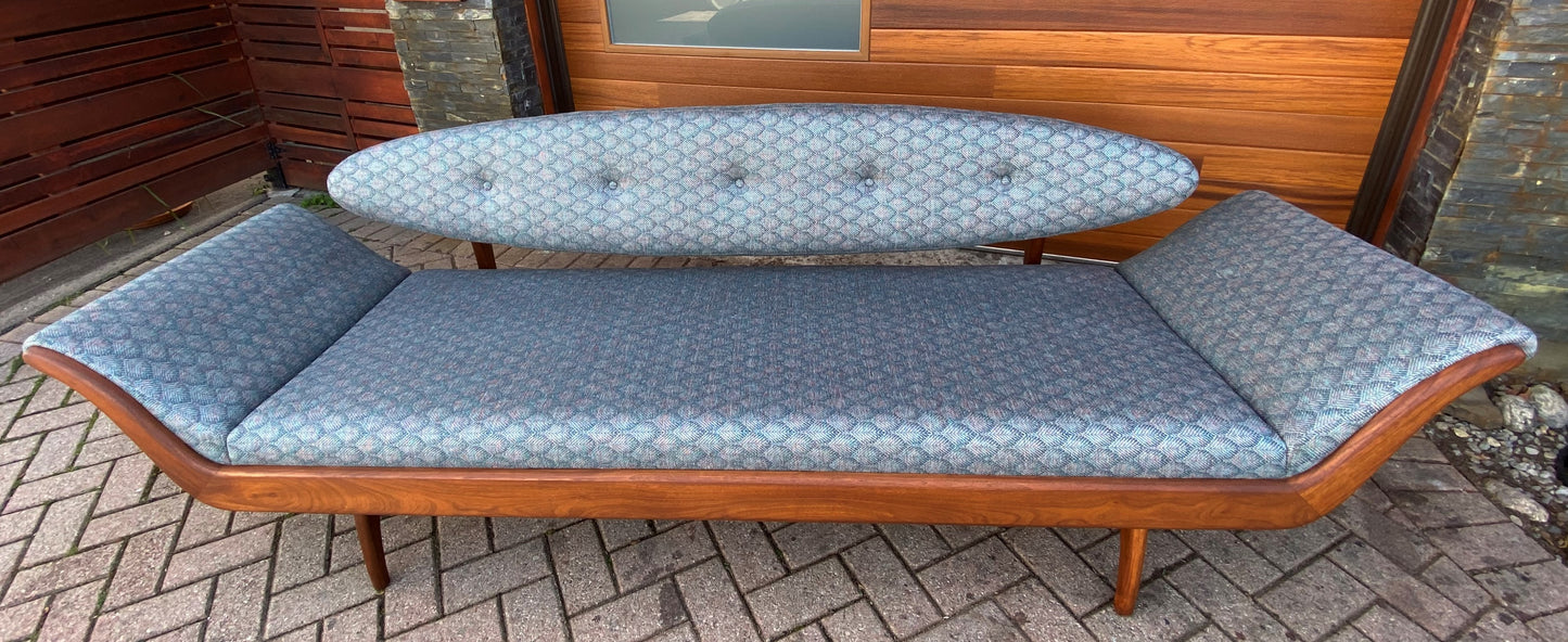 REFINISHED Mid Century Modern Luigi Tiengo Surboard Back Gondola Sofa