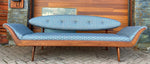 REFINISHED Mid Century Modern Luigi Tiengo Surboard Back Gondola Sofa 8