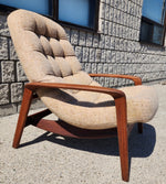 REFINISHED Mid Century Modern Teak Scoop Lounge Chair by R.Huber 1