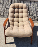 REFINISHED Mid Century Modern Teak Scoop Lounge Chair by R.Huber 2