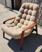 REFINISHED Mid Century Modern Teak Scoop Lounge Chair by R.Huber 3