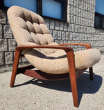REFINISHED Mid Century Modern Teak Scoop Lounge Chair by R.Huber 6