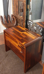 REFINISHED MCM Rosewood Patchwork Cabinet with 2 drawers 28