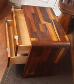 REFINISHED MCM Rosewood Patchwork Cabinet with 2 drawers 28