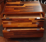 REFINISHED MCM Rosewood Patchwork Cabinet with 2 drawers 28
