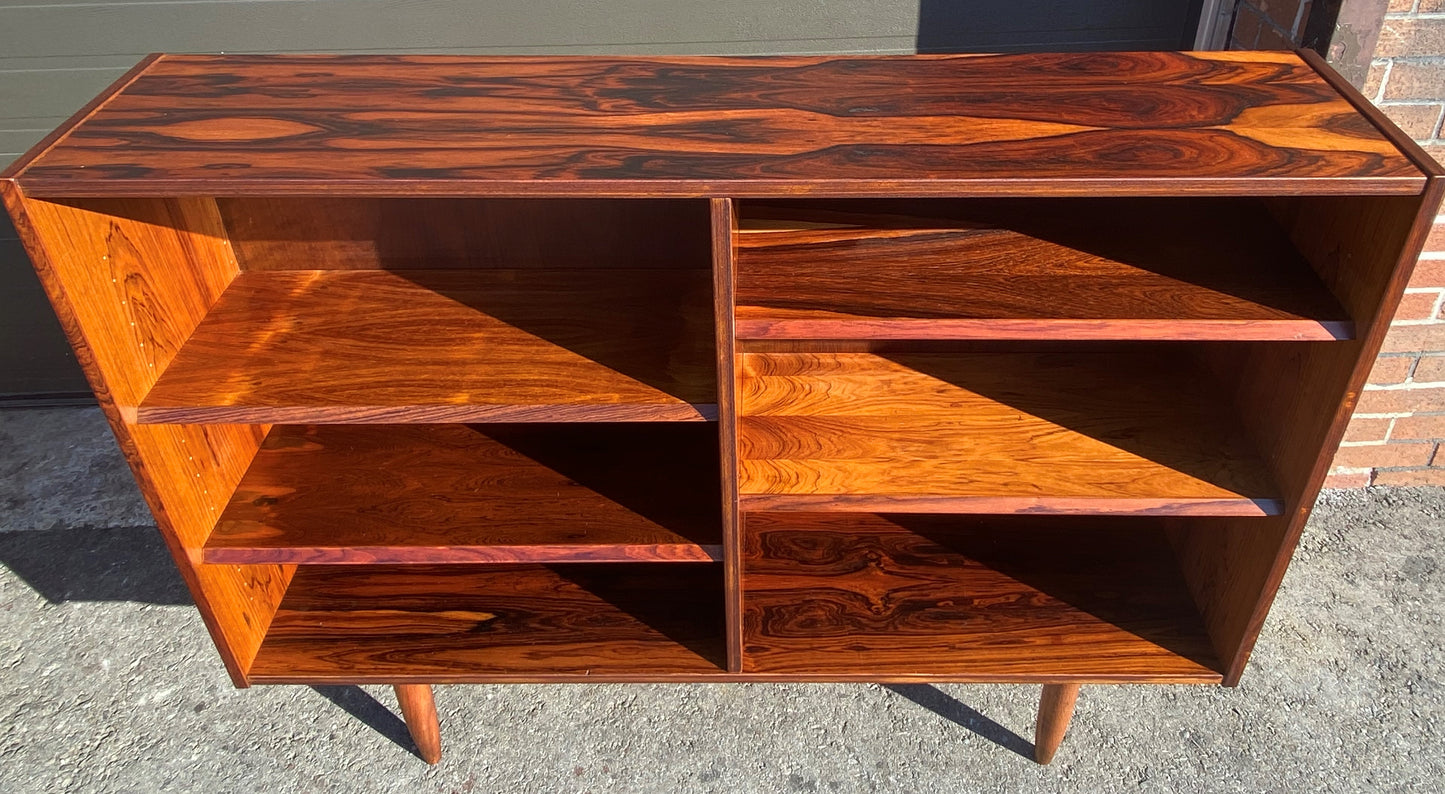 REFINISHED Danish Mid Century Modern Rosewood Bookcase 54.5" by Poul Hundevad