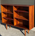 REFINISHED Danish Mid Century Modern Rosewood Bookcase 54.5