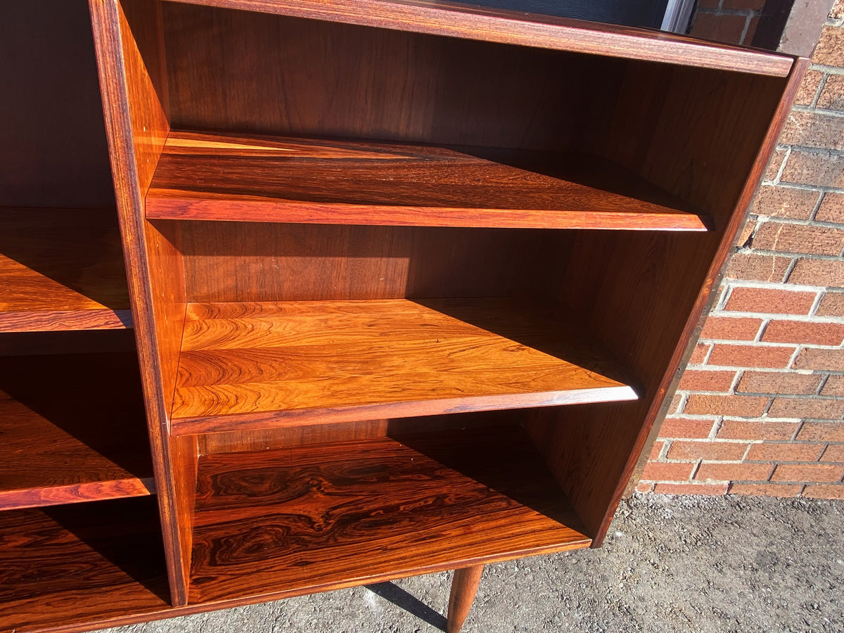 REFINISHED Danish Mid Century Modern Rosewood Bookcase 54.5