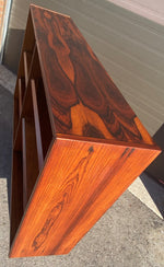 REFINISHED Danish Mid Century Modern Rosewood Bookcase 54.5