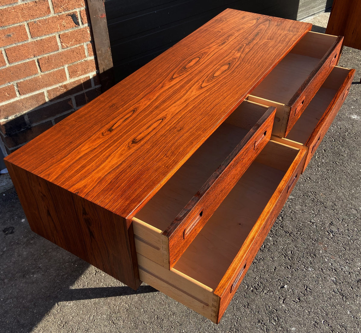 REFINISHED Danish MCM Rosewood Cabinet w Mirror by Poul Hundevad