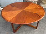 REFINISHED Mid Century Modern Teak Coffee Table Sunburst D 41