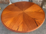REFINISHED Mid Century Modern Teak Coffee Table Sunburst D 41