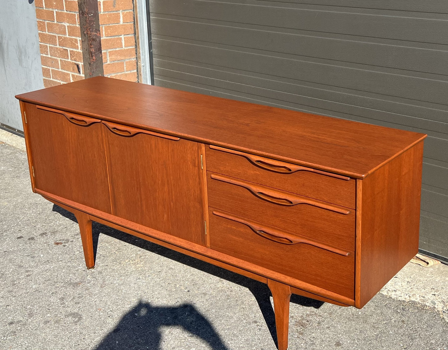 REFINISHED Mid Century Modern Sideboard by T.Robertson for McIntosh 66"