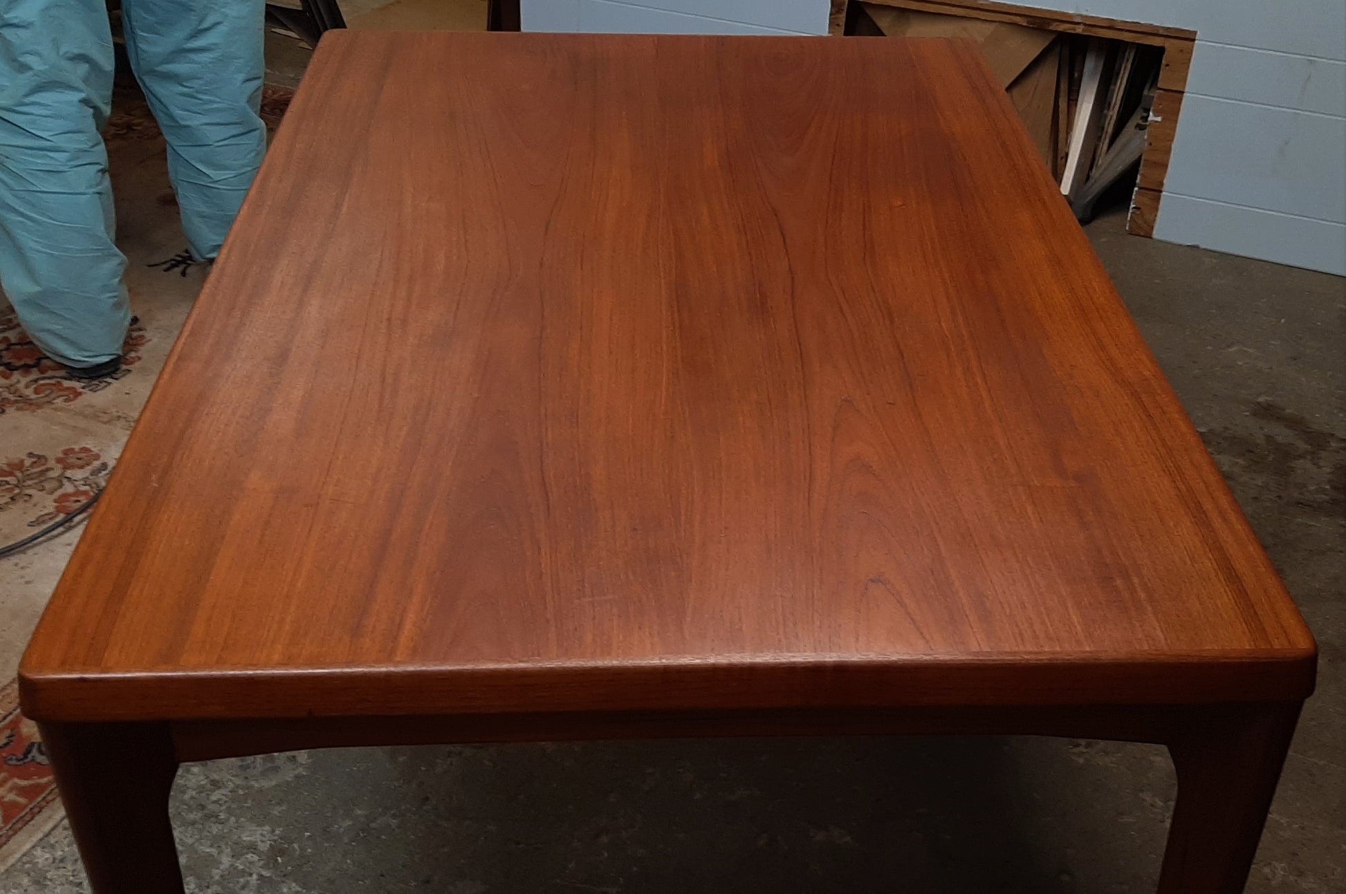 REFINISHED Danish MCM Teak Draw Leaf Table by H. Kjaernulf 47"-82", PERFECT - Mid Century Modern Toronto