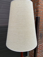 Mid Century Modern Teak Floor Lamp with Built-In Table, REFINISHED 4