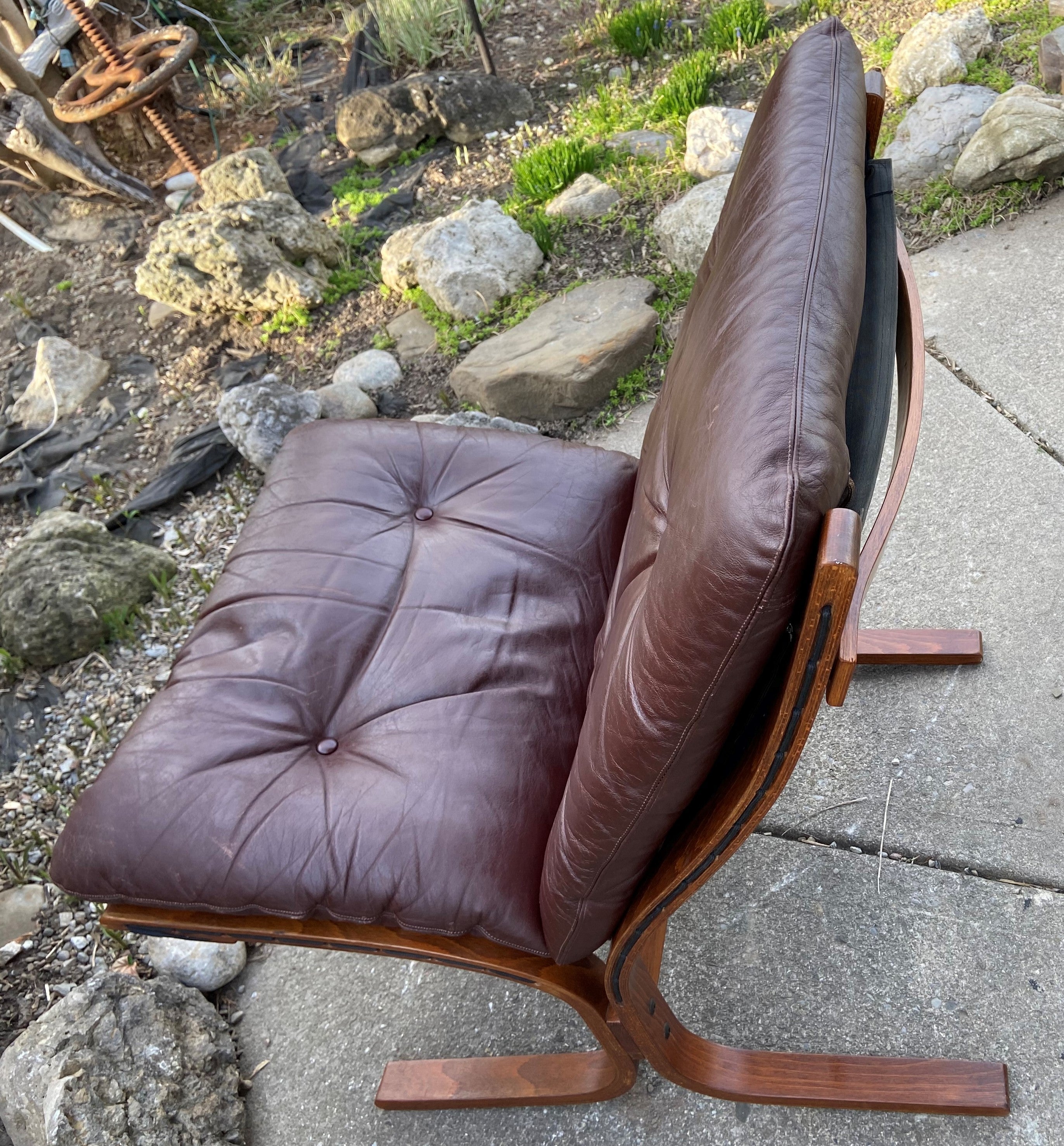 Mcm leather store lounge chair