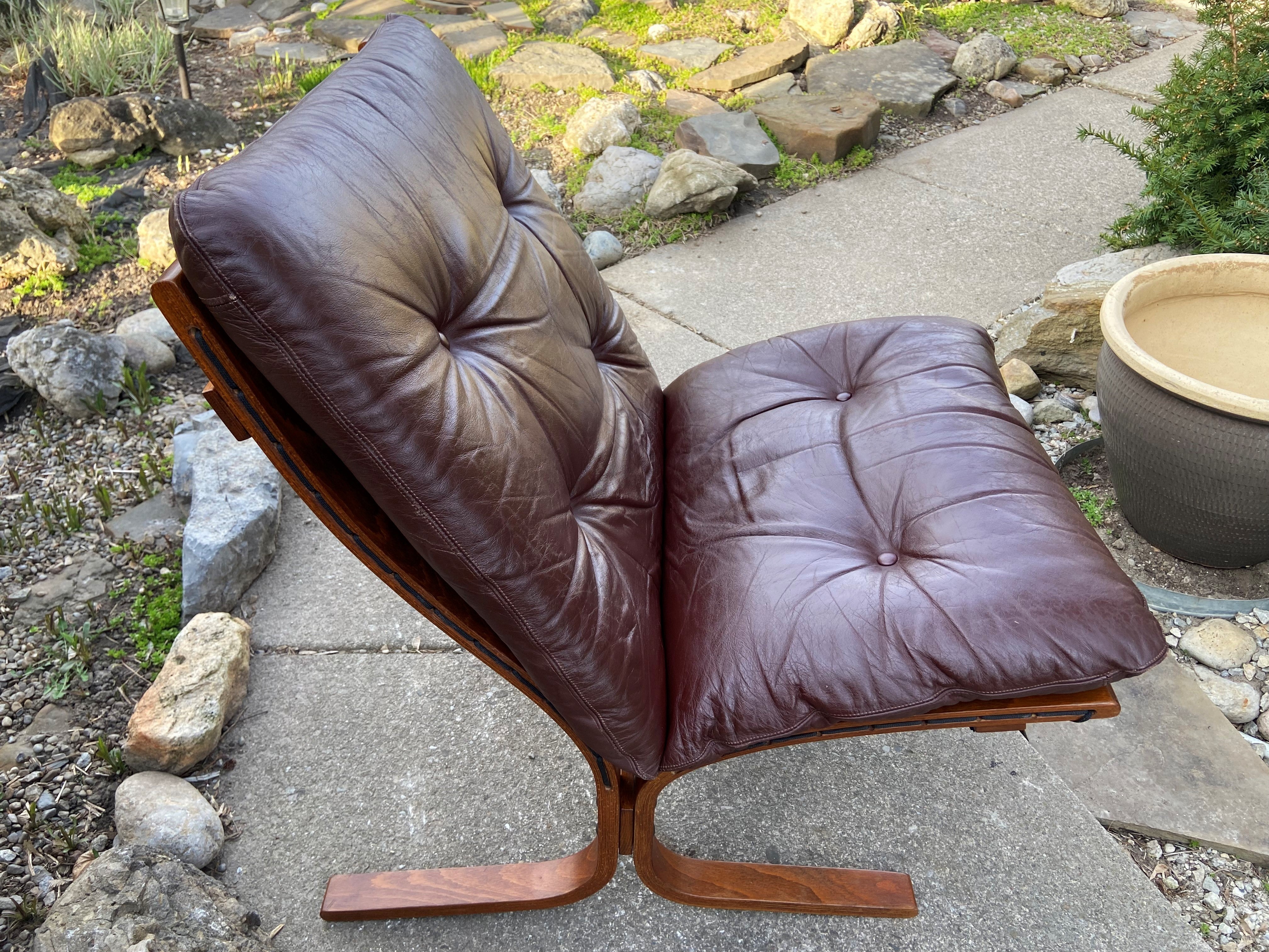 Leather mid century online recliner