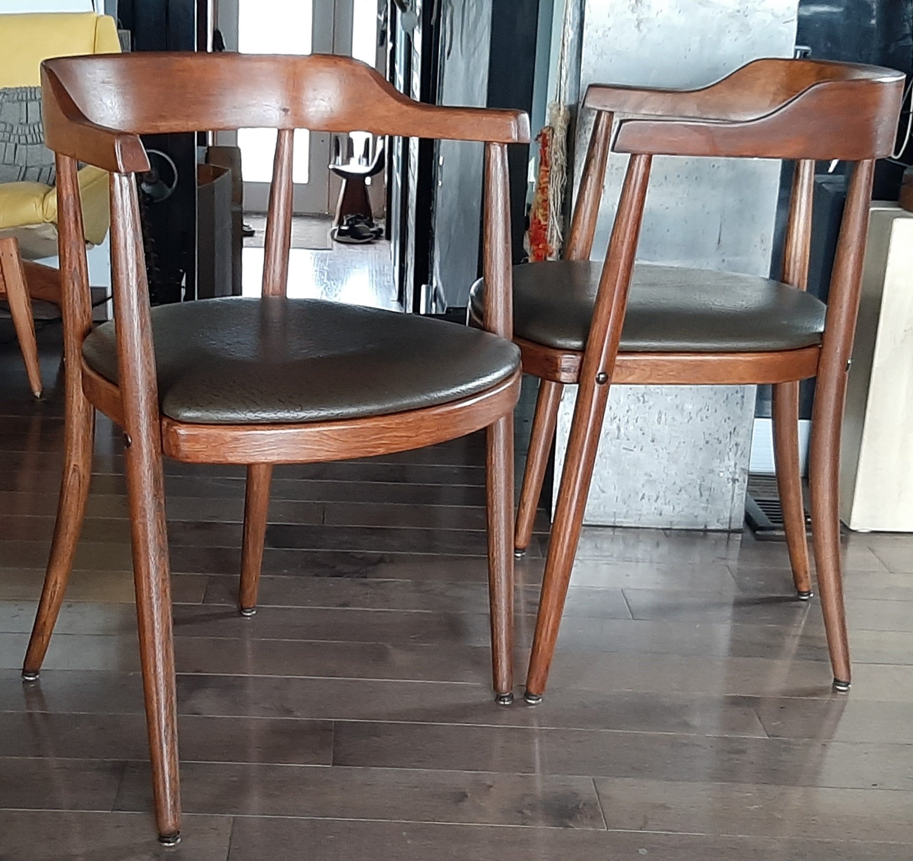 2  REFINISHED solid wood armchairs by Henderson Furniture, PERFECT - Mid Century Modern Toronto