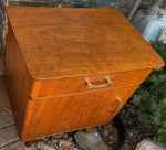 RESTORED Mid Century Modern Platform Bed & 2 nightstands, Mint 5