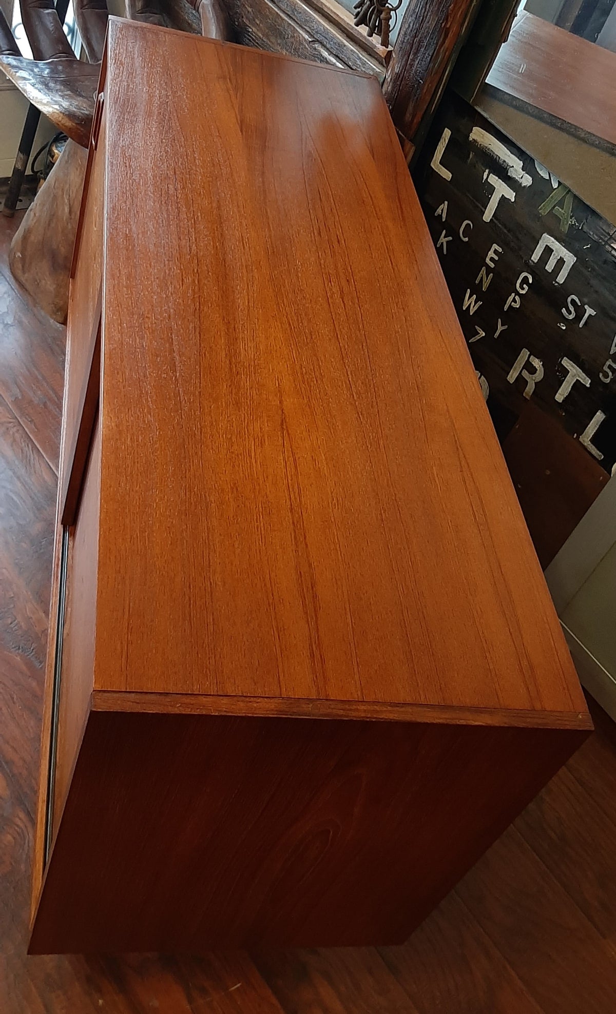 REFINISHED MCM Teak Sideboard Buffet 48.5