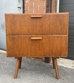 REFINISHED Mid Century Modern 2 door cabinet, made in Switzerland, 30