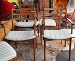 6 Large MCM Solid Mahogany Chairs  RESTORED, 2 arm, 4 side, perfect, each $199 only - Mid Century Modern Toronto 5